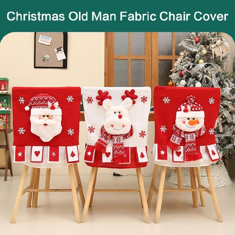 Santa Chair Cover Washable Sturdy Fabric Protects Furniture Easy To Maintain for Christmas Decoration