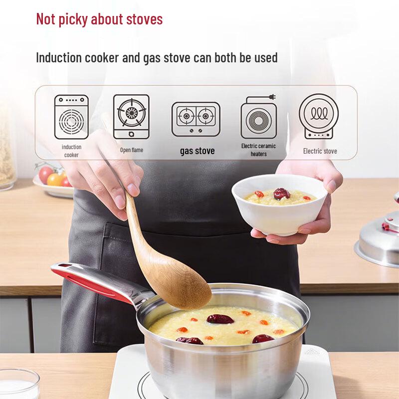 LINKFAIR 18cm Stainless Steel Micro-Pressure Saucepan