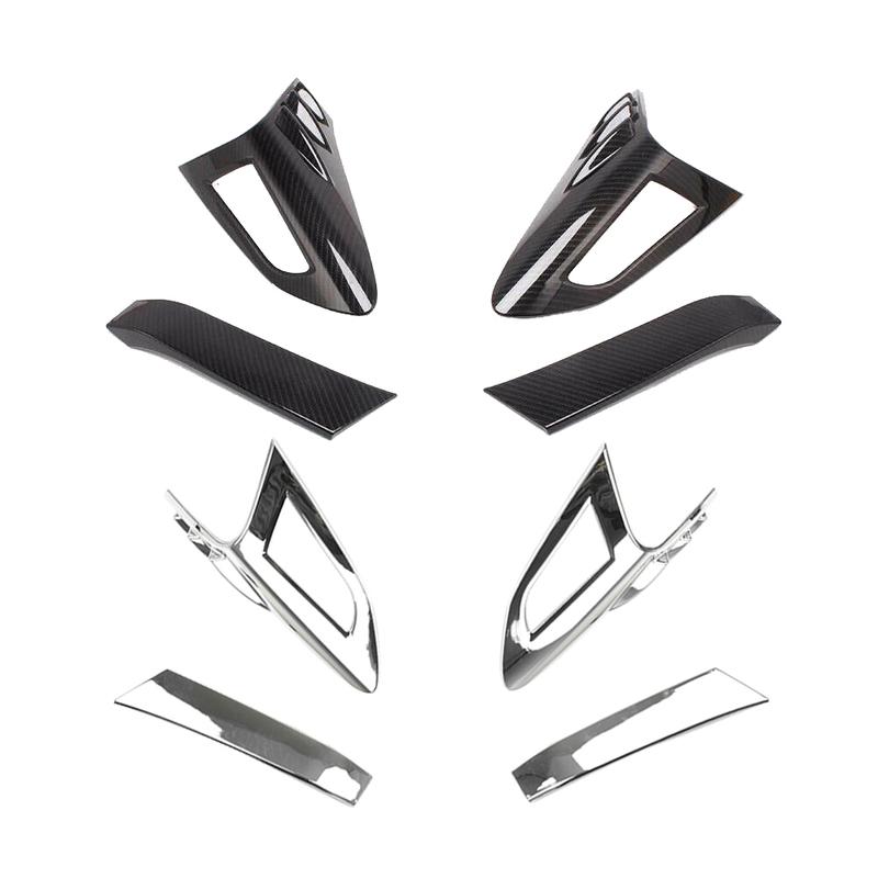 For Toyota C-HR 2018     Carbon Fiber Black Rear Tail Light Lamp Cover Trim Car Accessaries