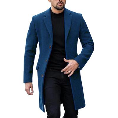 New Woolen Coat Men's Coat Single-breasted Cardigan Woolen Coat