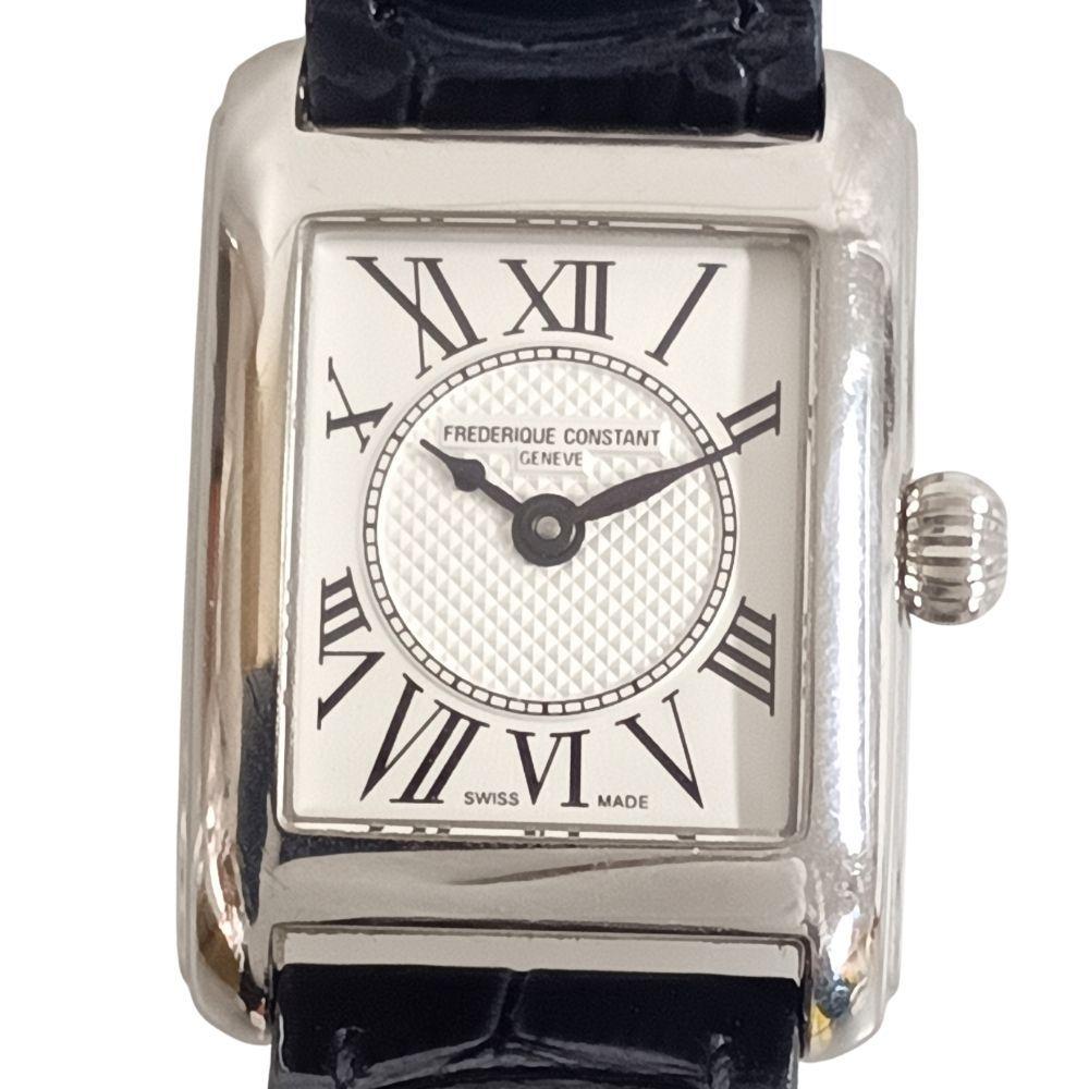 Used FREDERIQUE CONSTANT Frederique Constant FC-200X1C12/4/6 Classic Carre Quartz Ladies Watch Genuine / C1050
