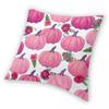 Pink Pumpkin Fall Halloween Pillowcase Printed Polyester Cushion Cover Decorations Throw Pillow Case Cover Home Zippered