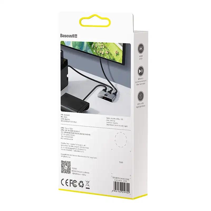 Dwukierunkowy Rozdzielacz / Splitter Hdmi Baseus Matrix, 2X1 / 1X2, 4K