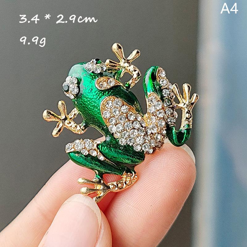 Funny Luxury Full  Frog Brooches For Women Unisex Party Wedding Gifts Cartoon Animal Brooch Pins Jewelry Dropshipping