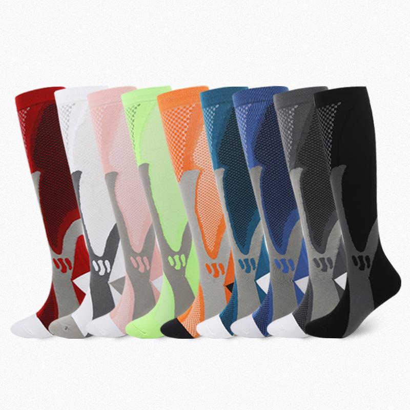 Nylon Sport Compression Socks - Unisex Breathable, Lightweight Calf Support for Cycling
