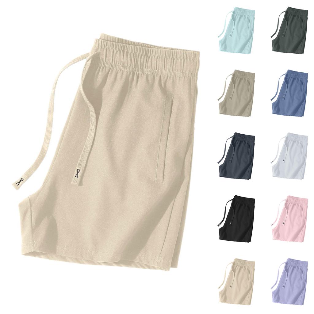Shorts de plage décontractés d'été pour femmes, amples, respirants, haute élasticité, soie glacée, séchage rapide