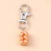 Cute Resin Simulation Food Keychain Waffle Croissant Baguette Bread Key Ring Pendants for Women Girls Handbag Decor Jewelry Gift