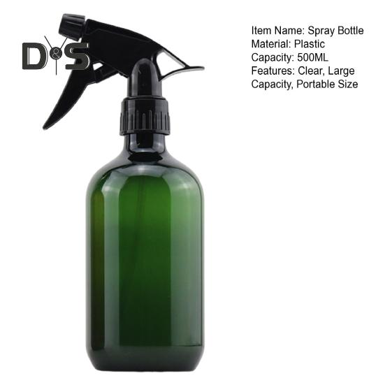 500ML Plastic Spray Bottle Clear Gardening Plants Flowers Watering Sprayer Handheld Empty Refillable Bottle Press Water Dispenser