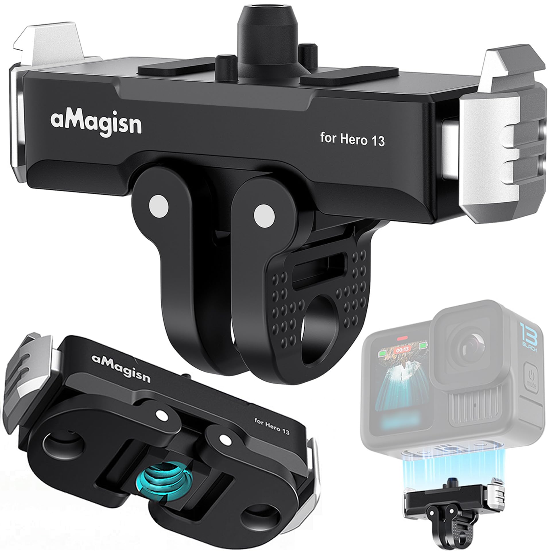 

Taoricup Magnetic Mount for GoPro Hero 13 Black Mount Bracket Magnetic Stand Adapter GoPro Hero 13 Black Exclusive Accessory Quick Release Base for чорний
