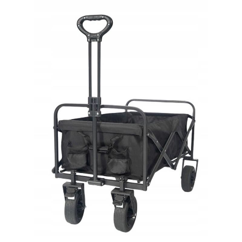 Large Foldable Beach Travel Cart with Trailer 120L
