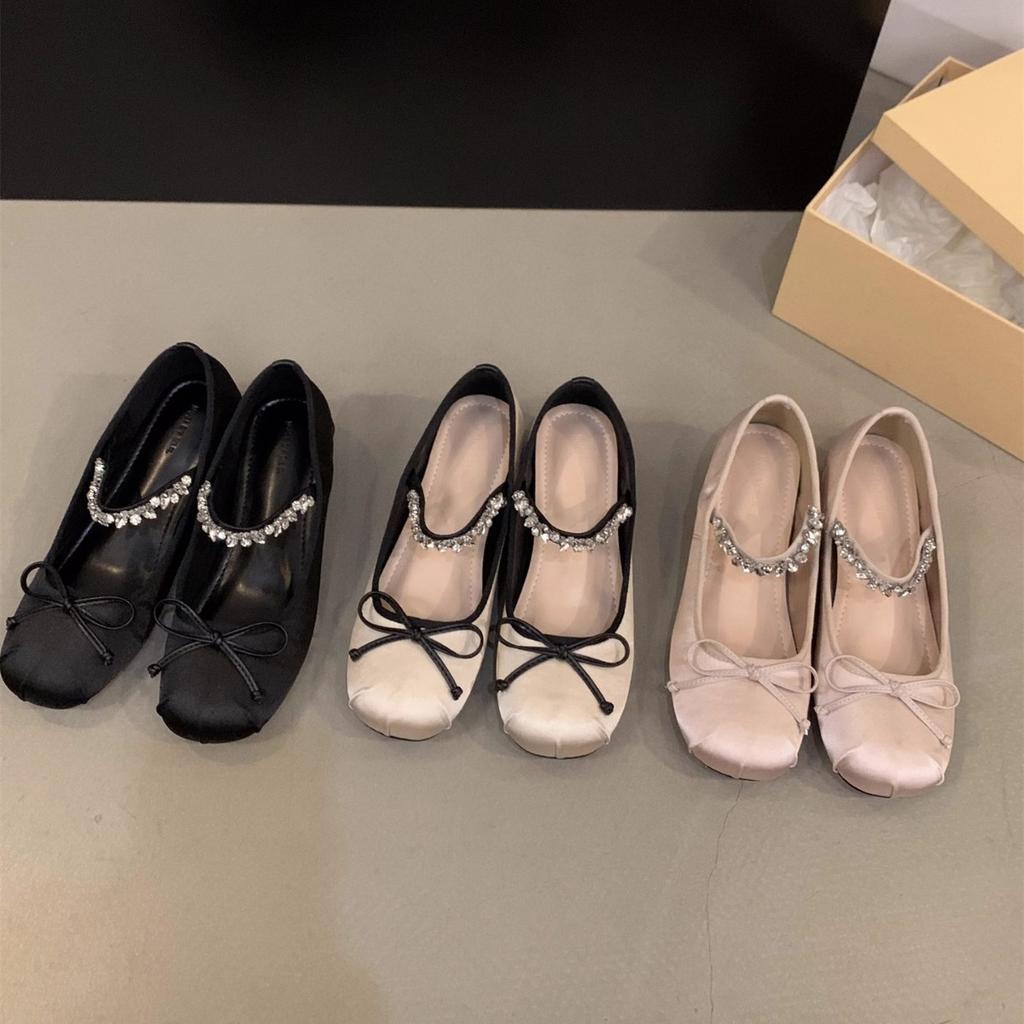 Inner Height Increase Pink Ballet Single Shoes Women's Shoes 2025 New French Spring and Autumn Mary Jane Gentle Evening Shoes