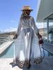Leopard Print Beachwear Bathing Suit Coverup Plus Size Chiffon Long Sleeve Maxi Dress Open Front Kimono Cardigan Lightweight Tunic Belt Outfit A2705