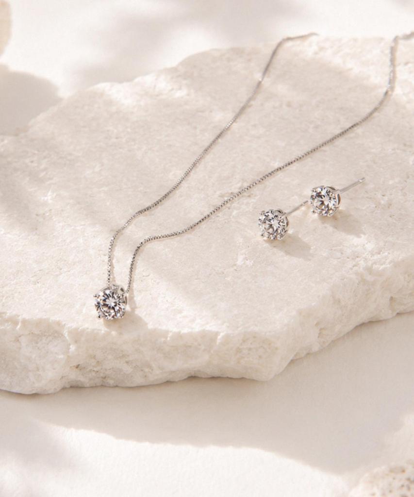 Dana Burton [925 Silver] 0.5 Carat Moissanite Clarisse Earrings