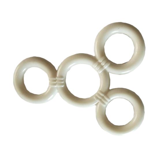 Silicone Cock Scrotum Ring Male Sex Toy Connected 4 Rings Men Ball Spreader Testicle Divider for Lasting Erection Couple