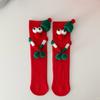Children Christmas Party Decors Socks Creative Festival Cartoon Big Eyes Magnetic Hand Middle Tube Socks Hosiery Gift