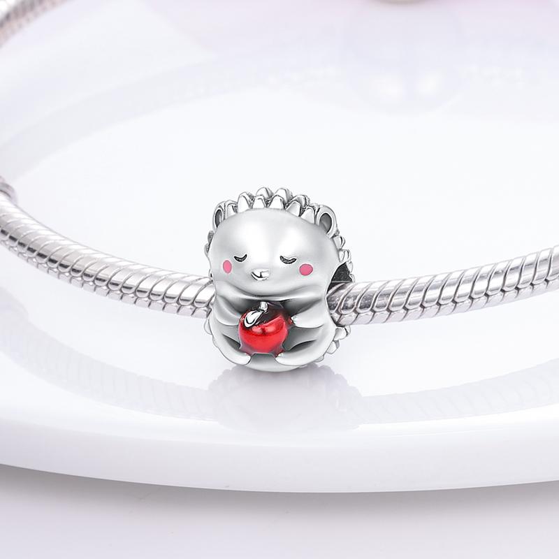 925 Silver Animal Charm Bracelet Horse Squirrel Elephant Llama Snake Fox Pendant Fit Bangle Original Jewelry