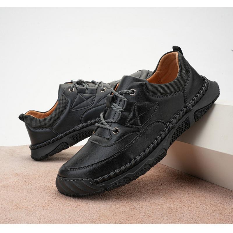 

2025 Four Seasons Men s Boots Casual Large Size Padded Soles Casual Shoes Men s New Outdoor Low State Men s Shoes 38 чёрный