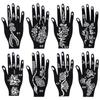 Cool Temporary Tattoo India Flower Hand Foot Henna Stencil Body Art Sticker Template Tattoo Stencil