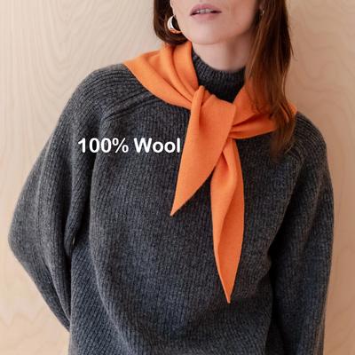 British Korean Triangle Scarf Niche Wool Triangular  Women Head Scarf  Warm French-girl Fashion Multi-functional  Knitted Scarf