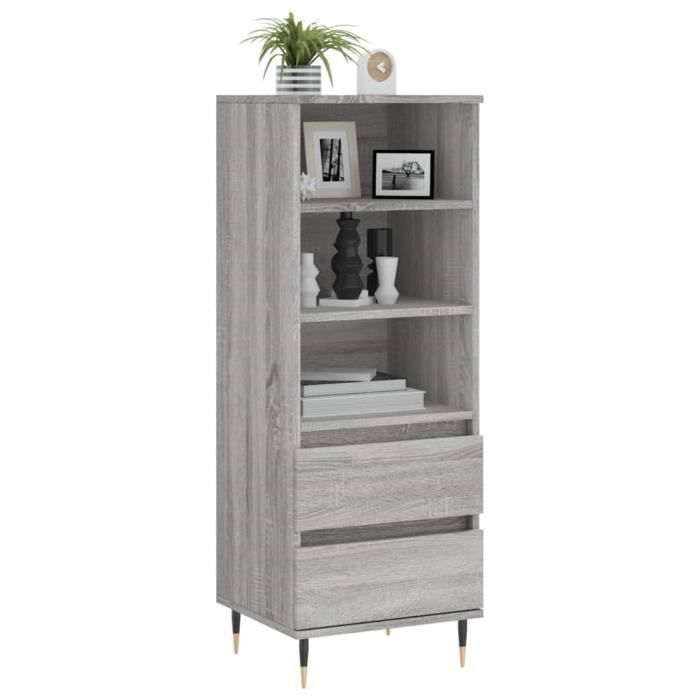 VidaXL Highboard Sonoma Grey 40x36x110 Cm Engineered Wood 831506