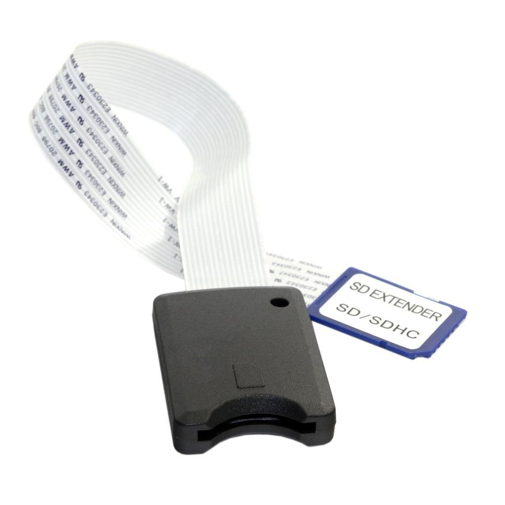 JSER Standard Male to SD Female Memory Card Extension Kit with Soft Flat FPC Cable for GPS Cameras SD/SDHC Extender, 25cm,