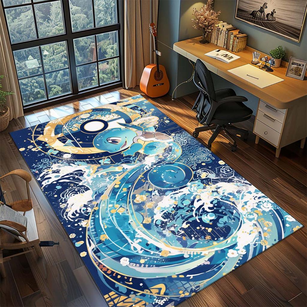 Pokemon Anime Rug Carpet Large Area Rug Non Slip Washable Floor Mat Gamer Room Bedroom Home Decor -QJY