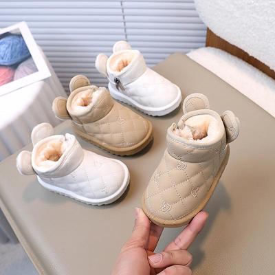 Toddler Snow Boots: Winter Cotton Shoes for Infants (Ages 1-3) - Velvet-Lined, Thick Sole for Boys & Girls