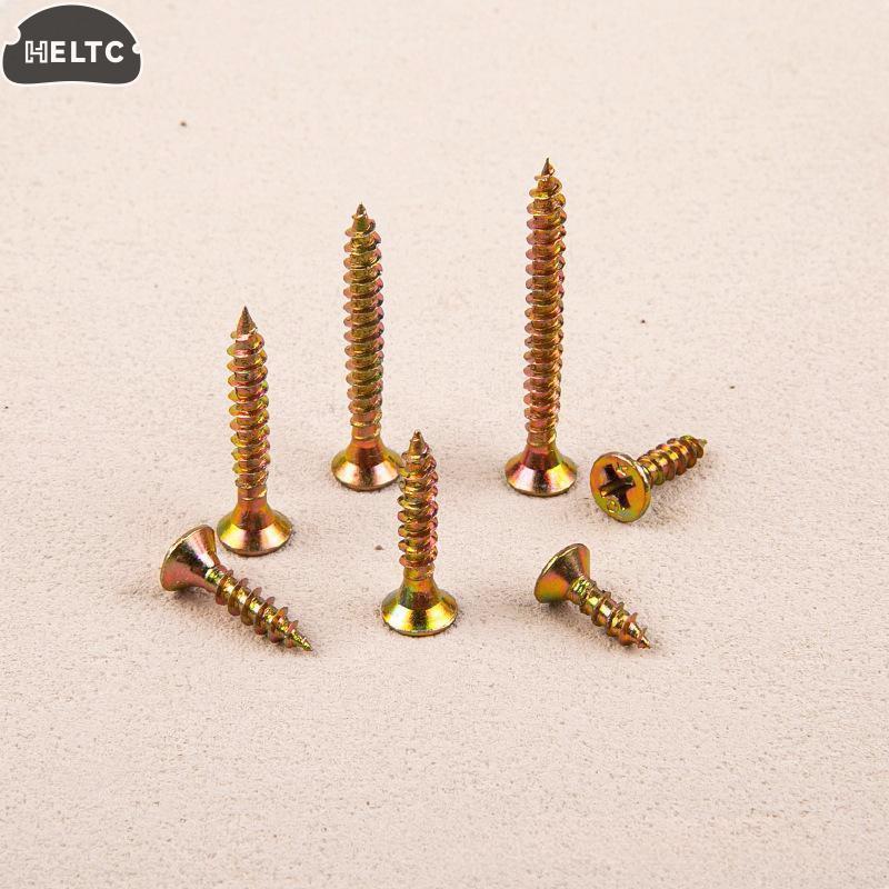 520Pcs M3.5 Countersunk Head Self-Tapping Screws Kit Color Galvanized Screw Set For Woodworking Industrial Home Decoration