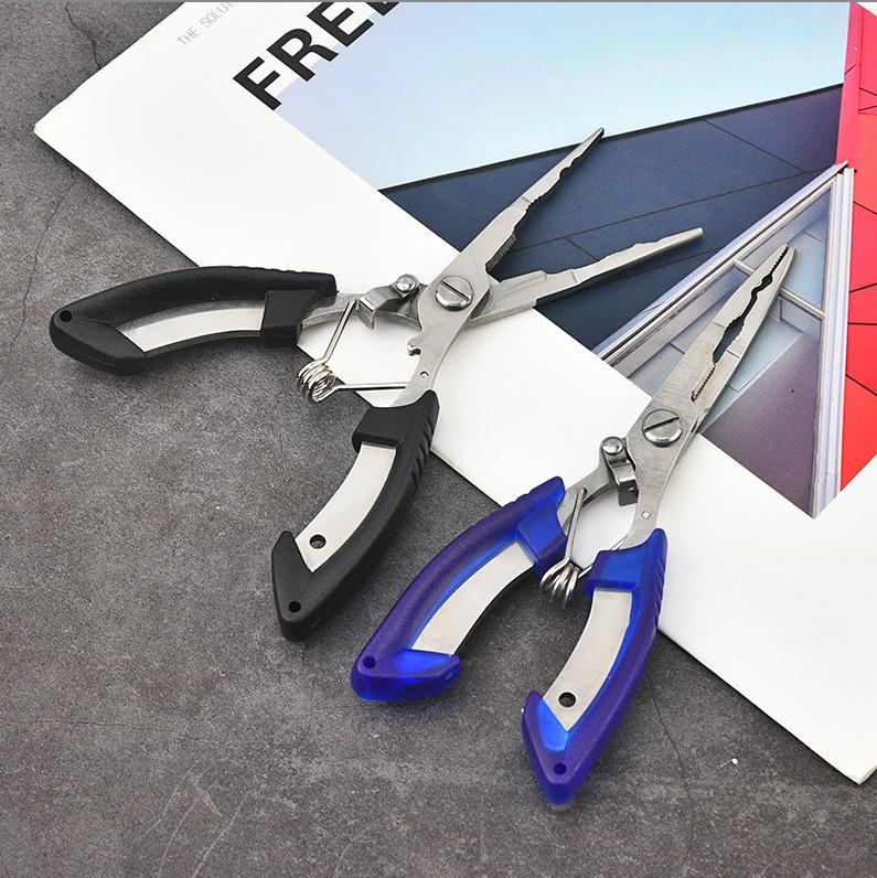 Wielofunkcyjne szczypce wędkarskie ze stali nierdzewnej z przecinakiem do żyłki i nożyczkami