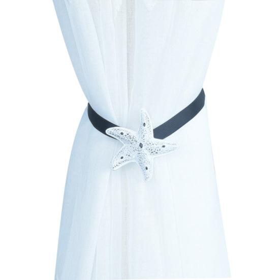 Магнитная пряжка для штор с морской звездой, держатель для подхвата, зажим для декора спальни чёрный