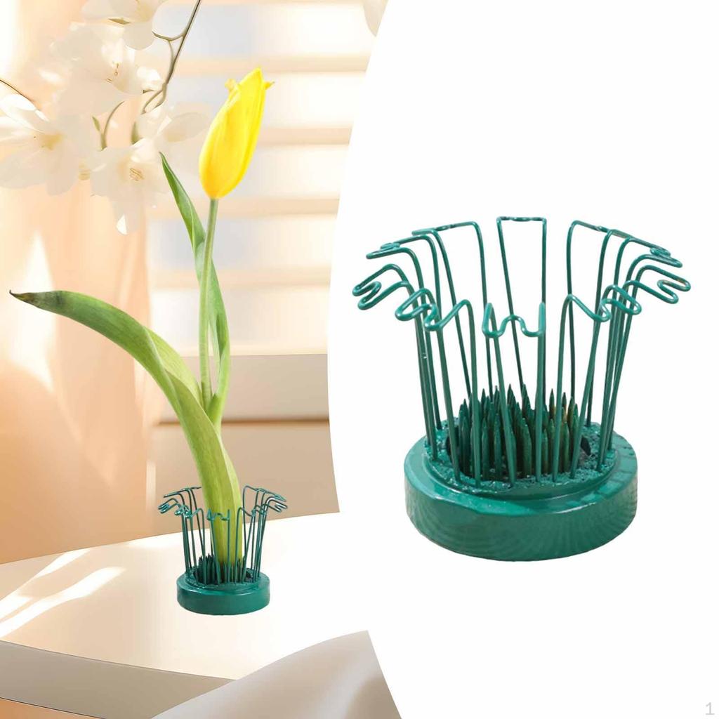 Chinese Flower Frog Holder Floral Arrangements Tool Weighted Metal Base for Kitchen Bedroom Decor