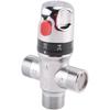 AAAF Solid Copper 3-Way Thermostatic Mixing Valve 3/4 Inch Solar Water Heater Valve Regulating Temperature Control Valve