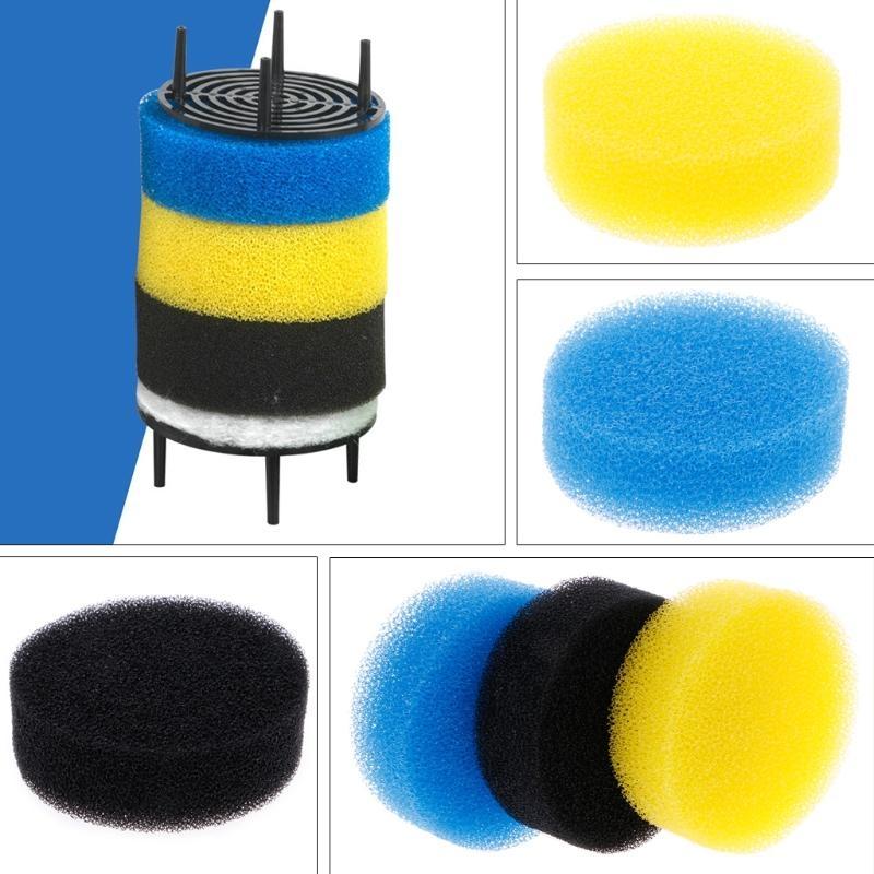 Filter Sponge Set of 3 Ornamental Fish Aquarium Water for Tank Filter Cushion