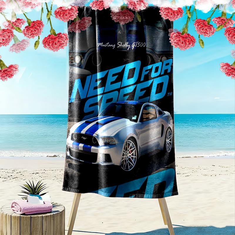 Shelby Racing Print Beach Towel, Large Soft Quick Dry Towel for Beach Camping Swimming