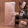 Flip Wallet Case For Samsung Galaxy A33 A53 A73 A22 A32 A52 A72 A42 A17 A16 A15 A14 A13 A12 4G 5G Leather Cover Mandala Embossed