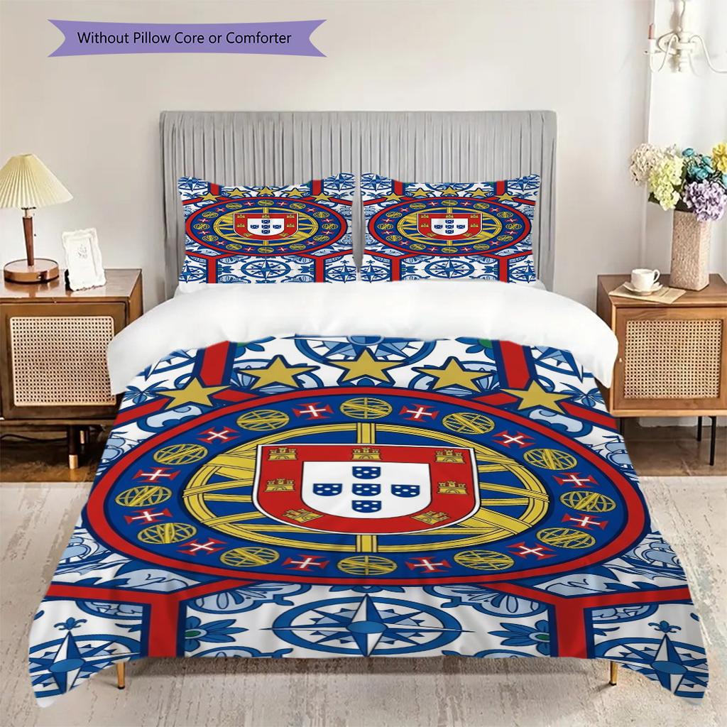 Royal Portuguese Heritage Bedding (1 * duvet cover + 2 * pillowcase, without core) Bedding set Duvet cover and pillowcase Christmas birthday gift