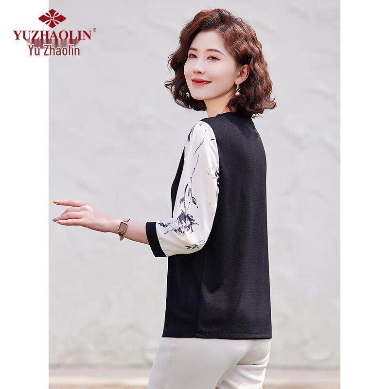 YUZHAOLIN Dámské jarní/podzimní tričko se sedmirukávovým rukávem