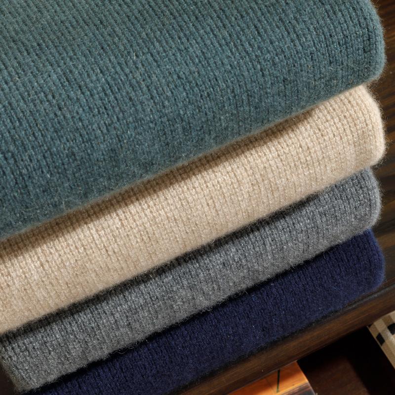 Autumn/Winter Cashmere Sweater For Men, 100% Pure Cashmere Sweater, Casual Business Sweater, Thickened Warm Knit Base Layer