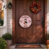 Rustic Wooden Porch Decor for All Seasons Festive Welcome Sign with 13 Interchangeable Accessories, Seasonal Farmhouse Door Sign, Durable Wood Hanging