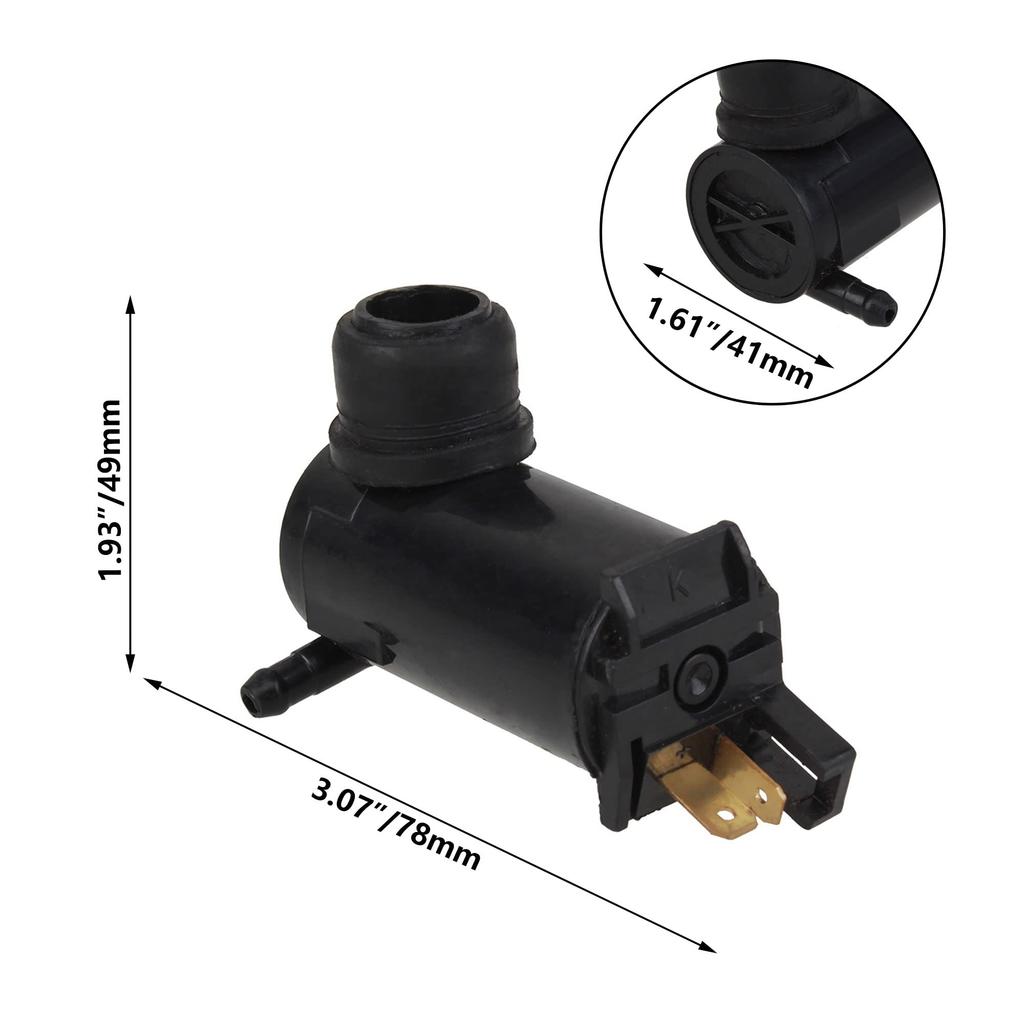 Bstinay Windshield Washer Pump 24V Micro Motor with Grommet Set Kit Car Accessories