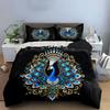 Peacock Design Decorative 3-Piece Set Soft Comfortable Duvet Cover Bedding Set Included 1*Duvet Cover & 2*Pillowcases, Gift