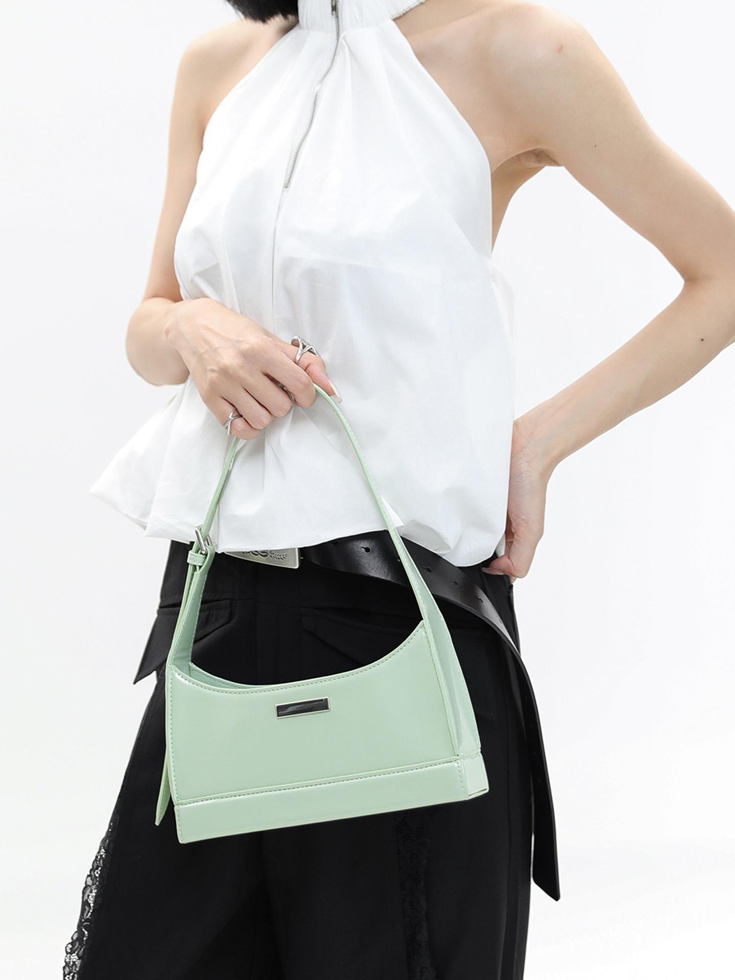 

Сумка подмышкой Премиум текстура маленькая сумка 2024 летняя сумка ниша ткань Оксфорд плечо палка светло-зеленый