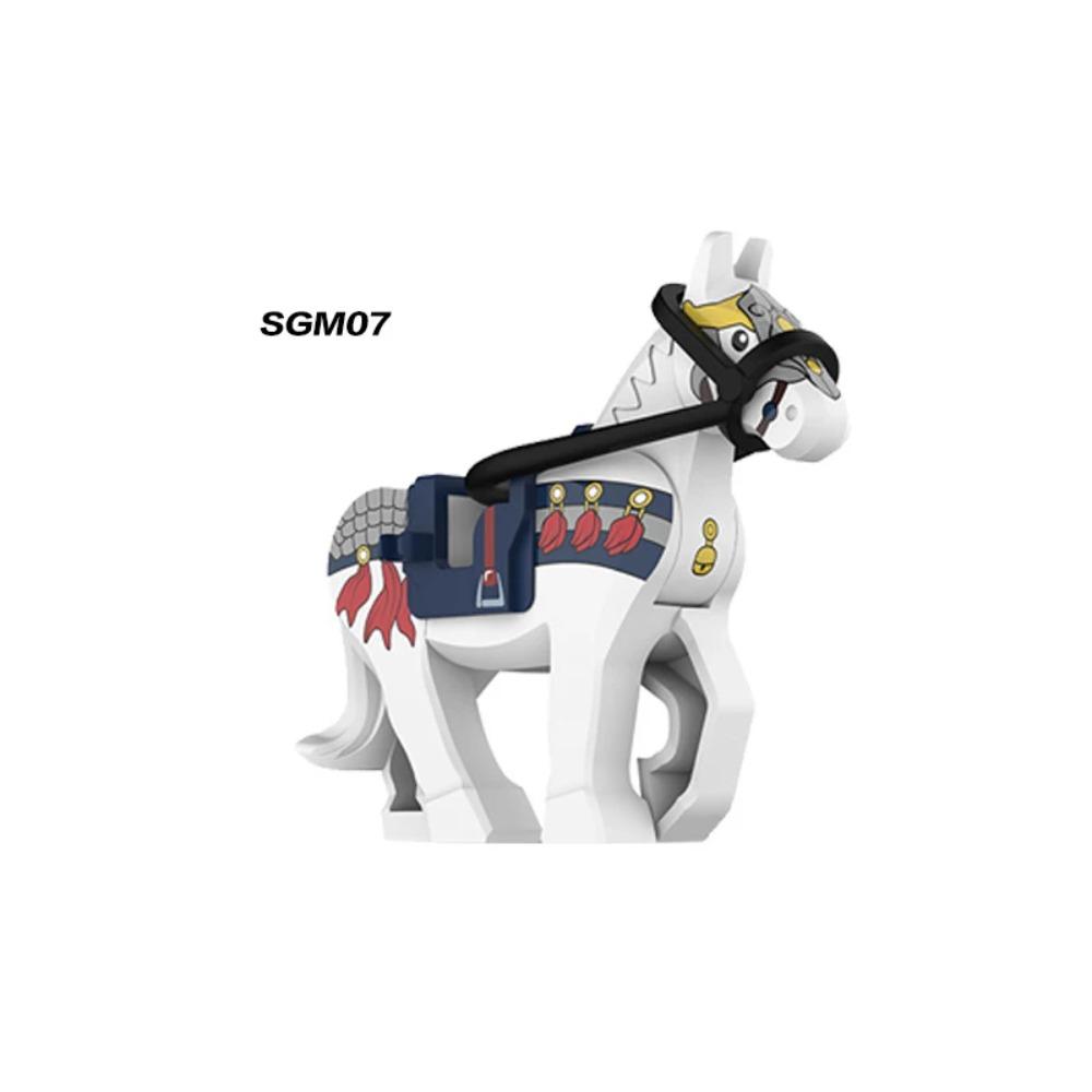 Military Building Blocks Solider Figures Mount War Horse Saddle Reins Adults Children Gifts Toys Animal Accessories Equipments