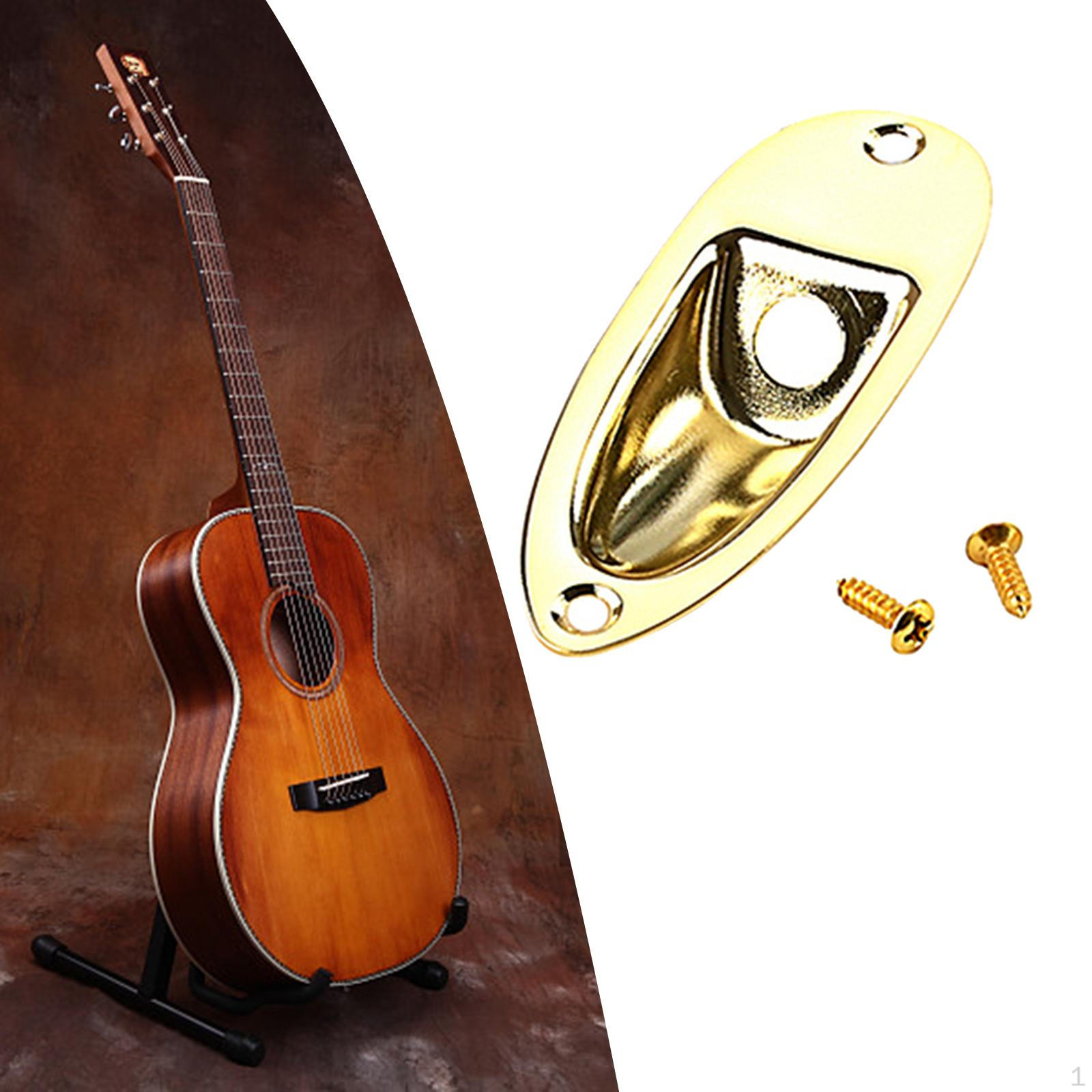 

Guitar Jack Socket Output Sturdy Boat Cup Plate for Musical Instrument Supplies золотистий