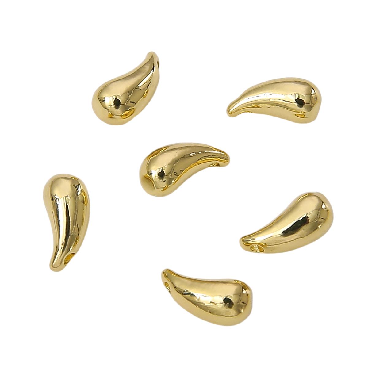 

Медный изогнутый кулон с каплей воды для изготовления ювелирных изделий своими руками, аксессуары для рукоделия 5x11mm