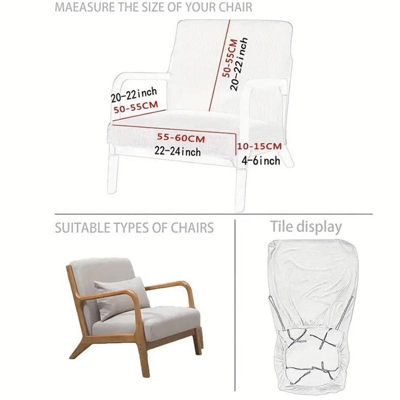 Waterproof Elastic Armrest Leisure Single Sofa Cover Solid Universal Solid Wood Chair Cover Home Bench Seat Sitting Cover