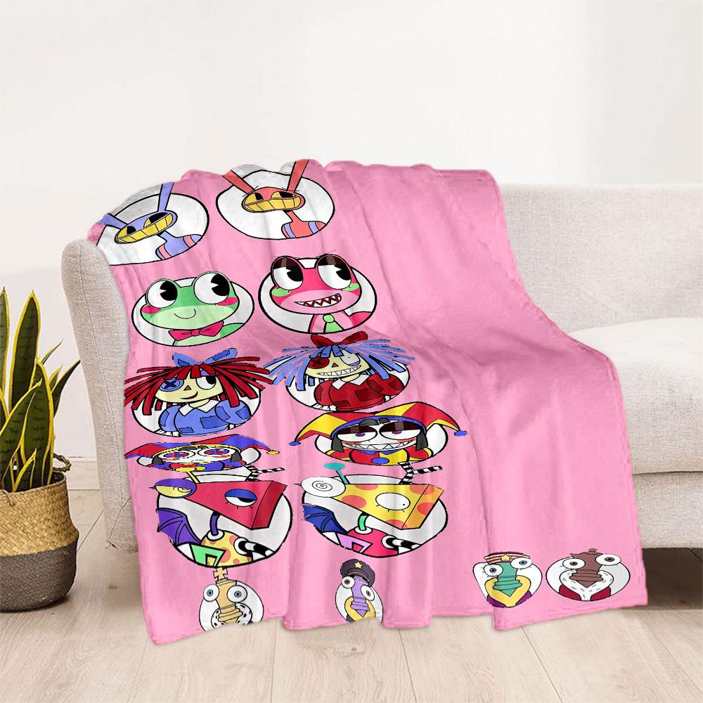 Digital Circus Blanket Soft Warm Cozy Perfect for Livingroom Couch Sofa Four Seasons Multipurpose Stylish Decor Ideal Gift For Birthday Valentine'S Da