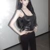 Sweet Girl's Vest Top Bottoming Shirt Glossy Sensation Camisole Chic Jeongyeon Slim Crop Top  Lady