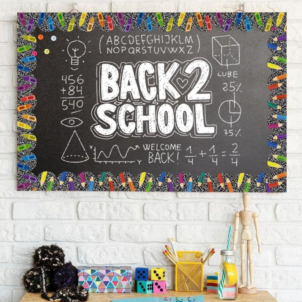 10m/roll Decorative Sticker Roll Self Adhesive Chalkboard Border Trim Craft Display