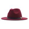 eBay European and American fashion autumn and winter new M belt woolen top hat men's and women's jazz hat